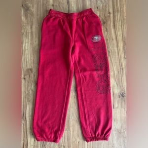Boys red 49ers sweats Sz med 10/12